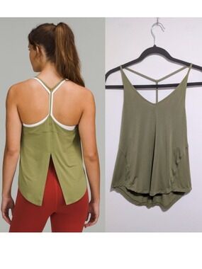 Lululemon | Modal-Silk Yoga Tank Top In Bronze Green